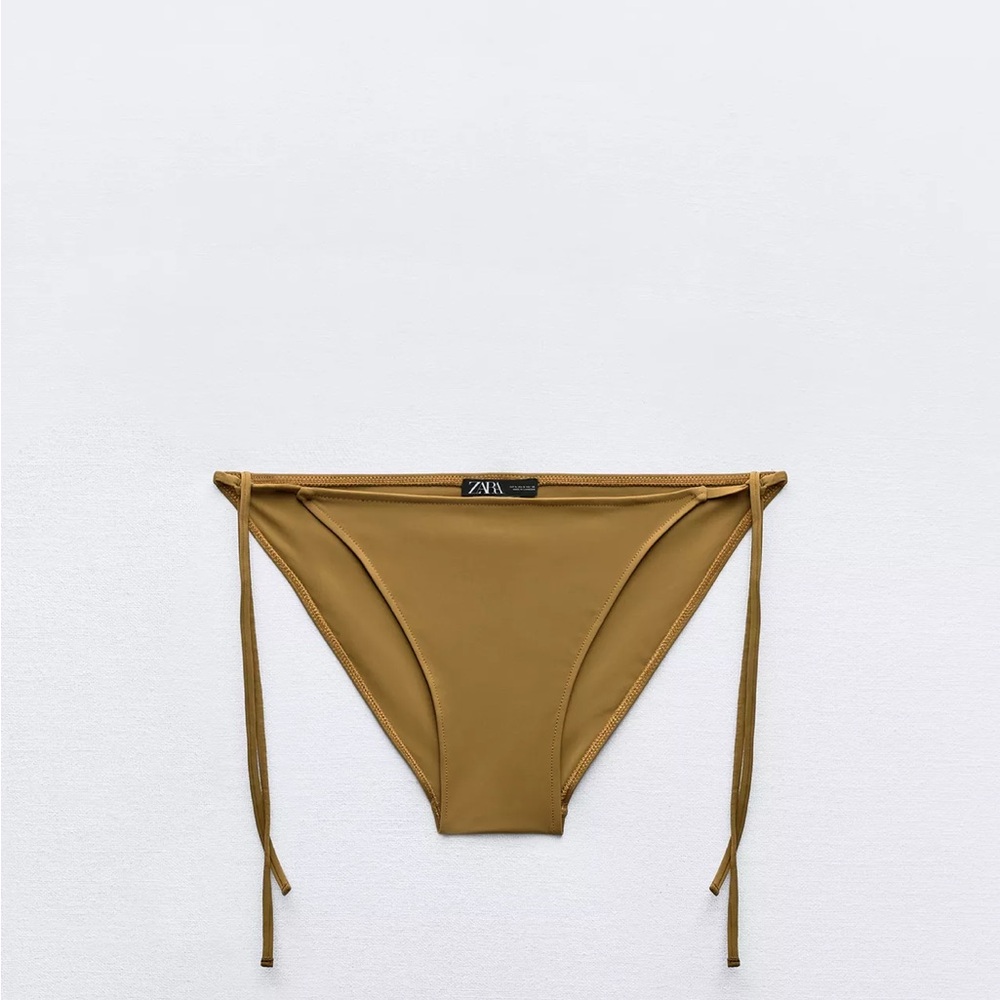 Zara Tobacco Brown Bikini Bottom M